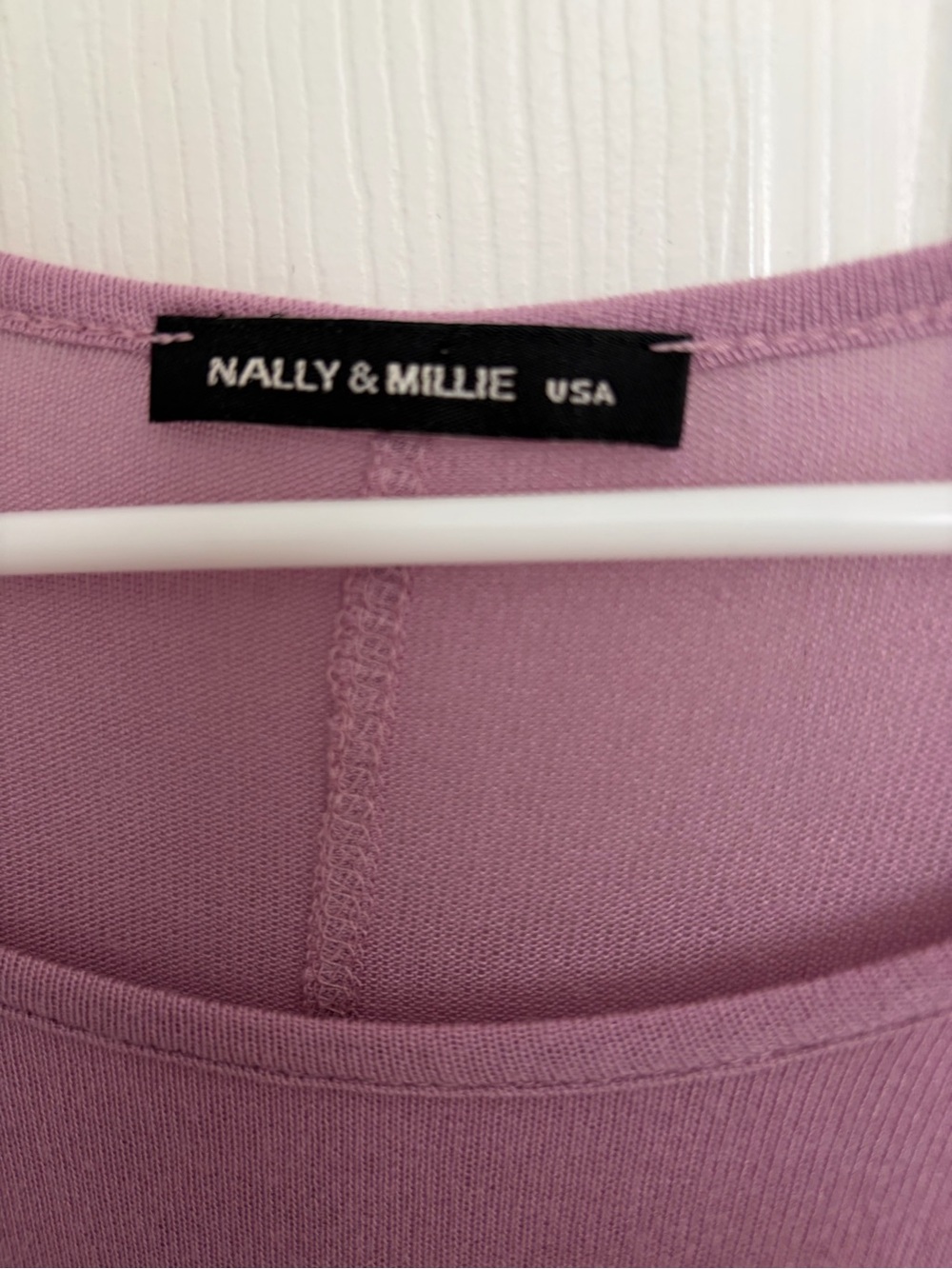 Nally & Millie Lilac Ribbed Crew Tank